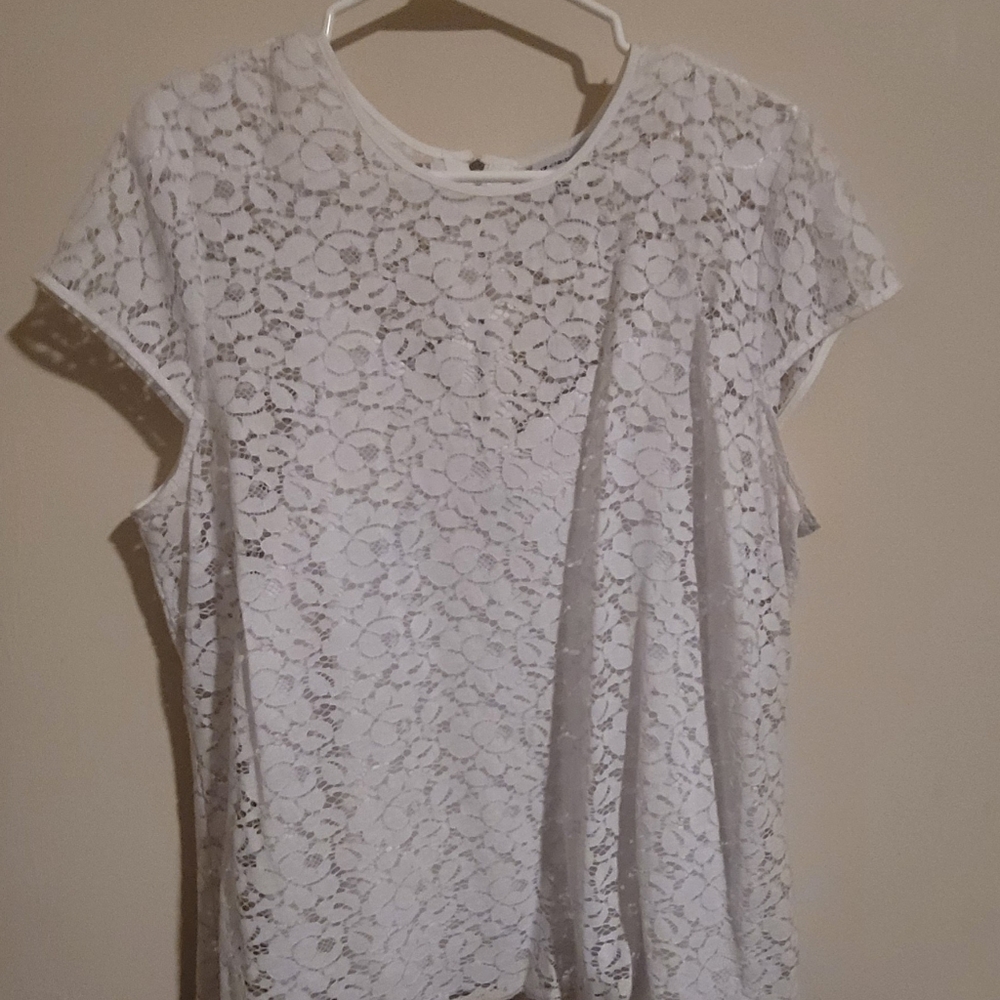 Women's White XL Liz Claiborne Blouse